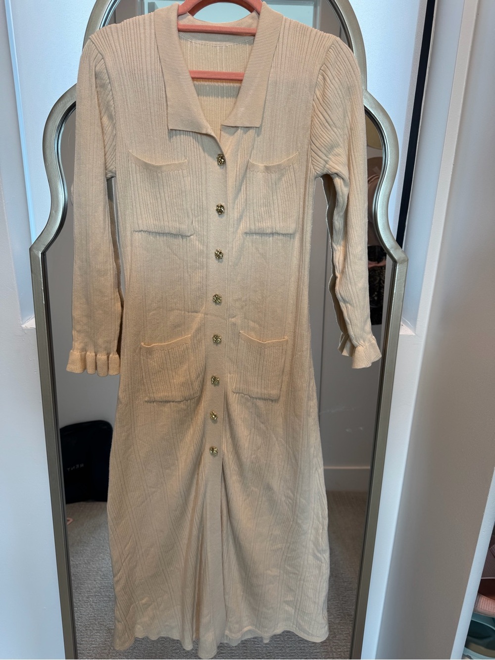 Cream Midi Dress